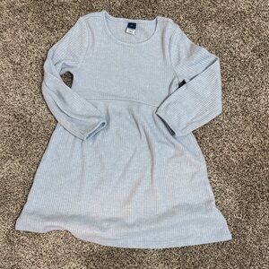 Cozy Blue Knit Kids Dress